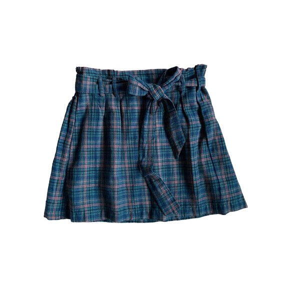 American Eagle Womens High-Waisted Plaid Mini Skirt Size S Linen Academia Preppy - Picture 1 of 12